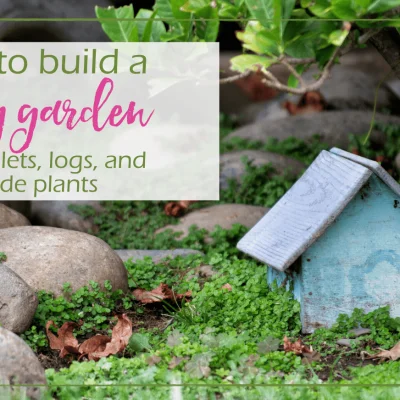 How To Build A Fairy Garden Made From Pallets, Logs, and Shade Plants