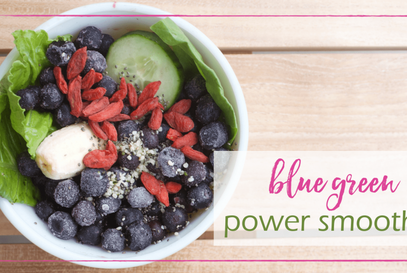 Blue Green Power Smoothie | GoodGirlGoneGreen.com