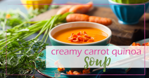 Creamy Carrot Quinoa Soup | GoodGirlGoneGreen.com