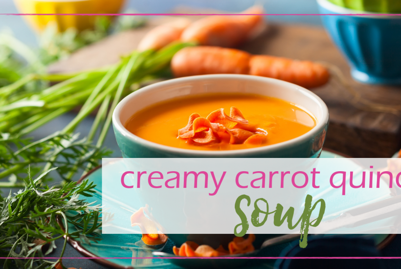 Creamy Carrot Quinoa Soup | GoodGirlGoneGreen.com