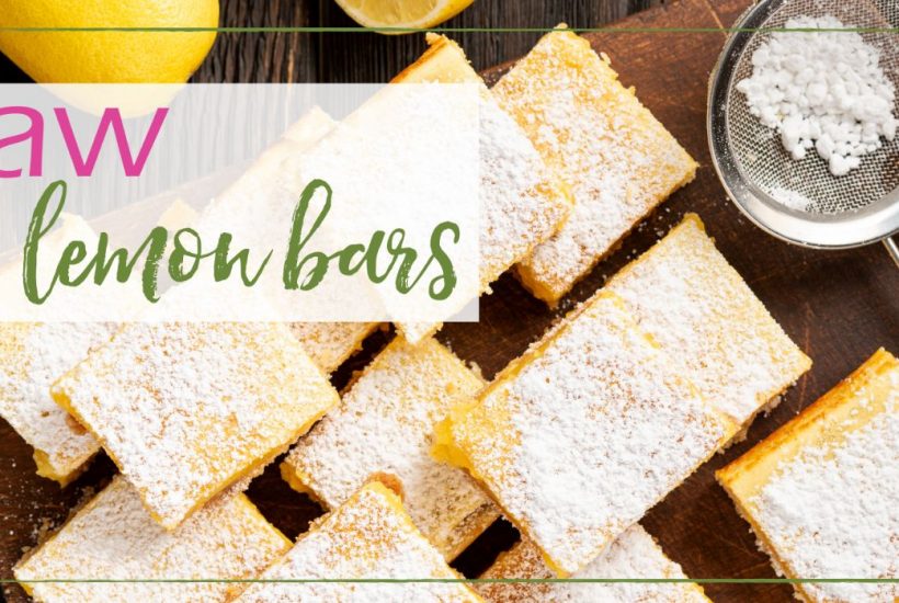 Raw lemon bars GoodGirlGoneGreen